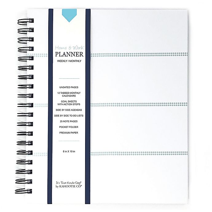 Kahootie Co® Mini Stripe Home/Work 12-Month Planner in Teal