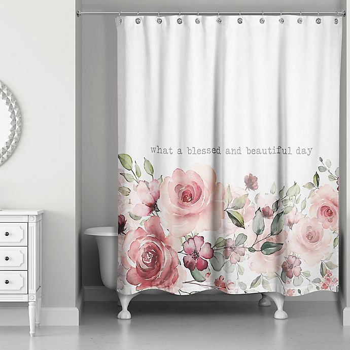 Bath Waterproof Fabric Shower Curtain Set Beautiful Flowers Gold Stars Unicorn 