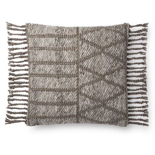 Magnolia Home By Joanna Gaines Otto Square Throw Pillow in Grey/Olive. You've gotta love Joanna Gaines style and her admiration for global, tribal, boho chic pillows like this Magnolia Home Otto Gray Pillow! Come discover more French Farmhouse Decor inspired by Fixer Upper and click here to Get the Look of The Club House Kitchen & Sun Room. #fixerupper #joannagaines #kitchendecor #frenchfarmhouse