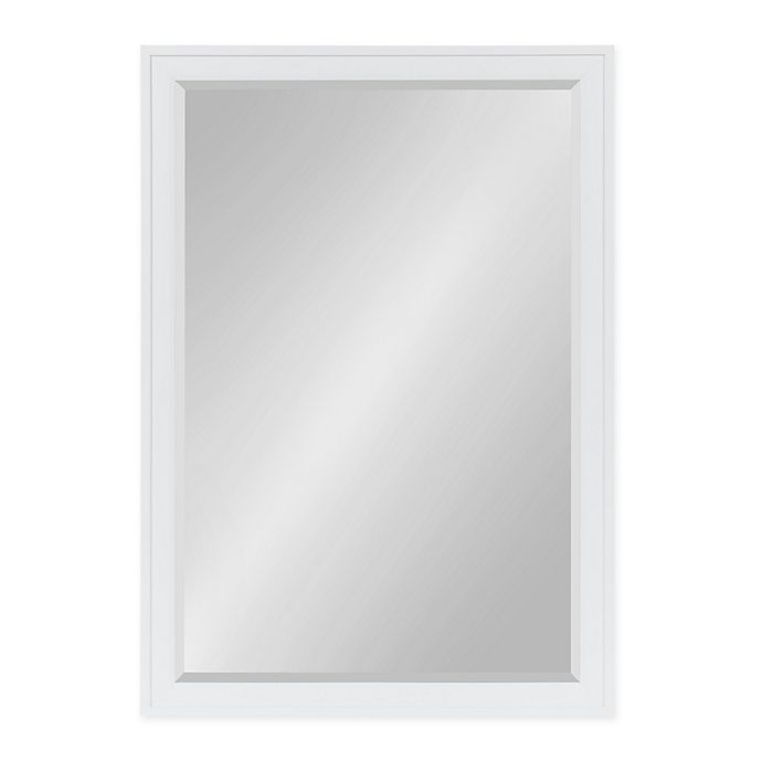 Designovation Bosc 27.5-Inch x 39.5-Inch Wall Mirror in White