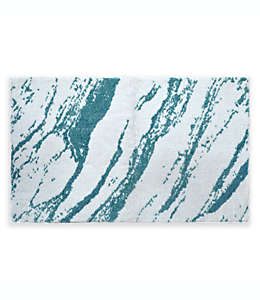 Tapete para baño de algodón Fashion Granite color azul mar