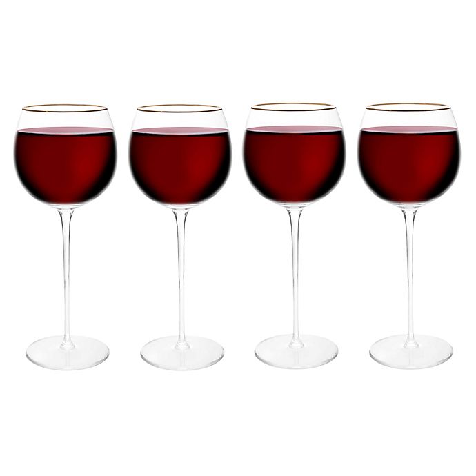 Olivia & Oliver™ Madison Gold Red Wine Glasses (Set of 4)