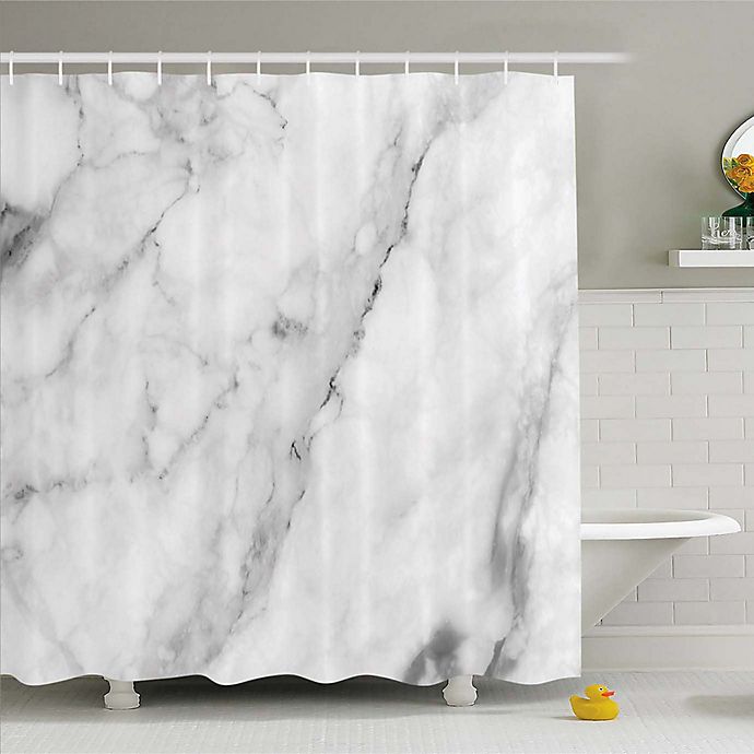 Ambesonne Shower Curtain in Grey/White