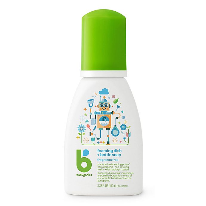 Babyganics® 3.38 oz. Fragrance-Free Foaming Dish & Bottle Soap