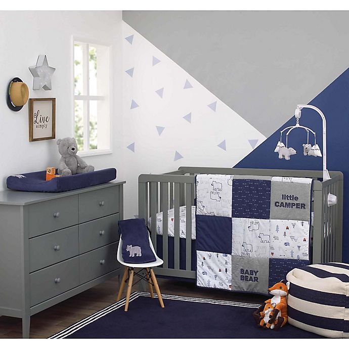 carter's® Exlore Baby Bear 4-Piece Nursery Crib Bedding Set in Navy