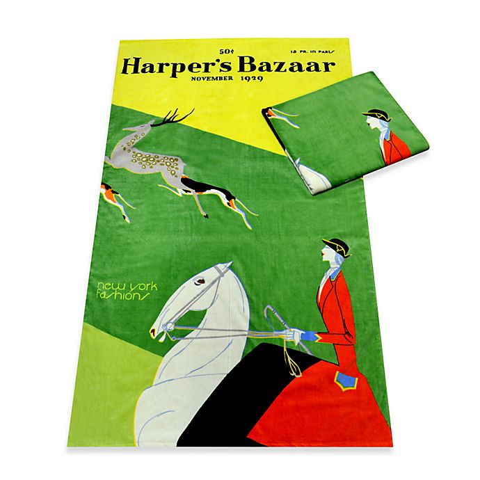 Harper's Bazaar™ New York Fashions Cotton Beach Towel