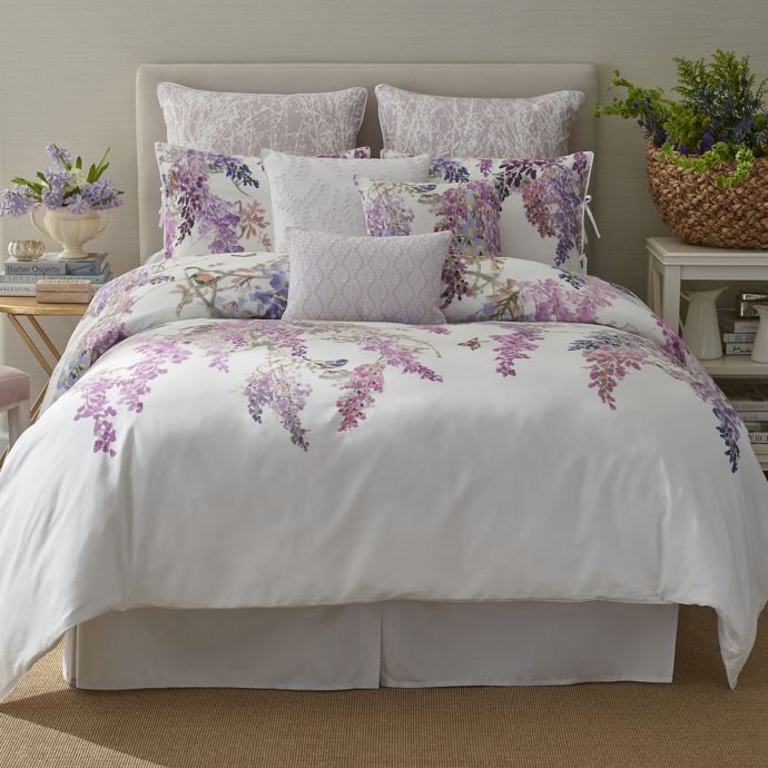 Sanderson Home Duvet Cover Set DOUBLE With 2 pillow cases Wisteria Blossom 