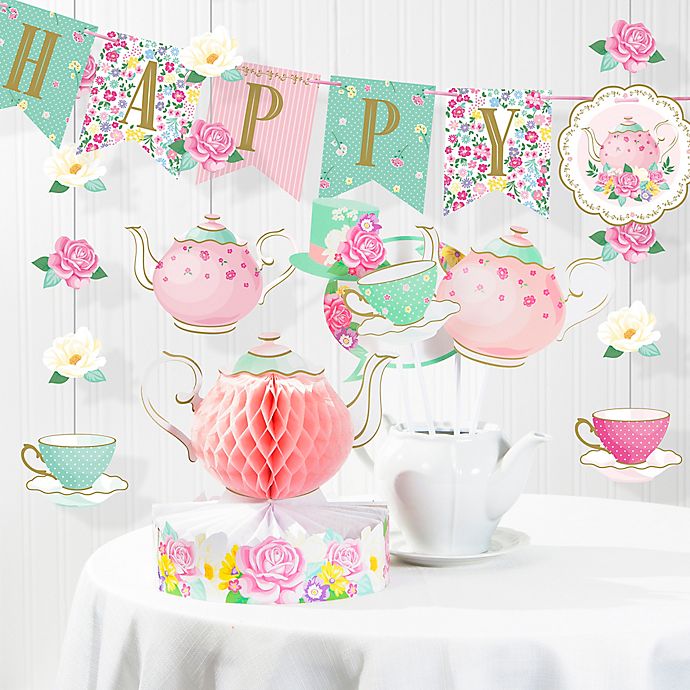 Creative Converting™ 15-Piece Floral Tea Party Birthday Party Decoration Kit