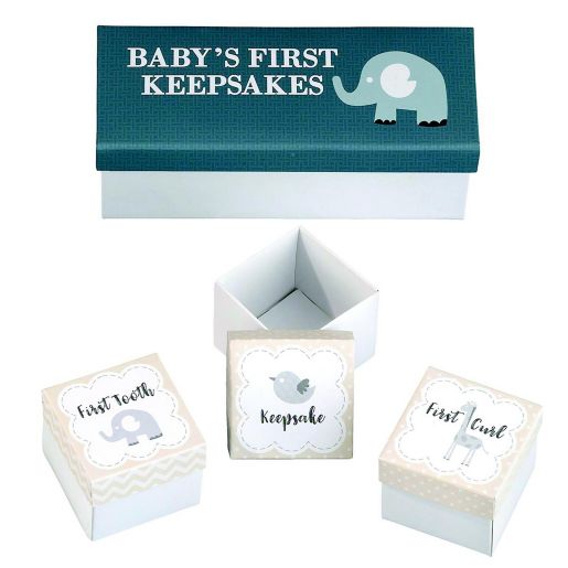Grey Baby Bath Box - H A A S The Essential Mama Baby Box : Art supplies can go in a blue box, and so on.