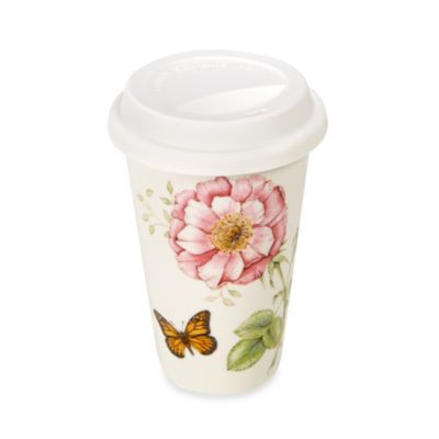 lenox butterfly meadow dinnerware thermal travel mug 12 oz