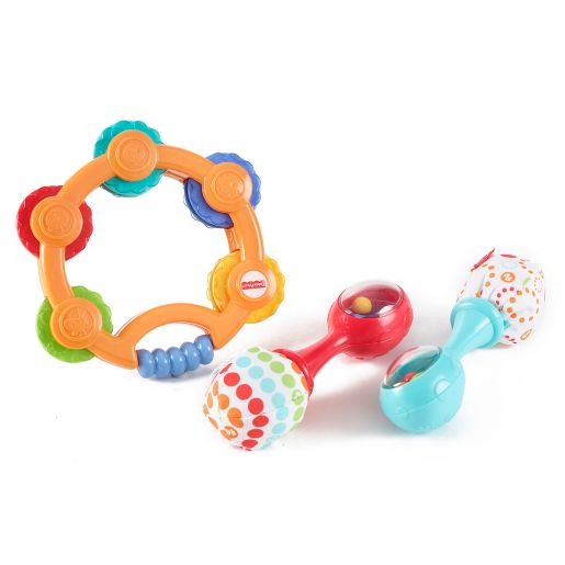 Fisher Price 3 Piece Tambourine And Maracas Gift Set Buybuy Baby