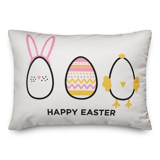 Designs Direct Happy Easter Eggs Oblong Throw Pillow Bed Bath Beyond