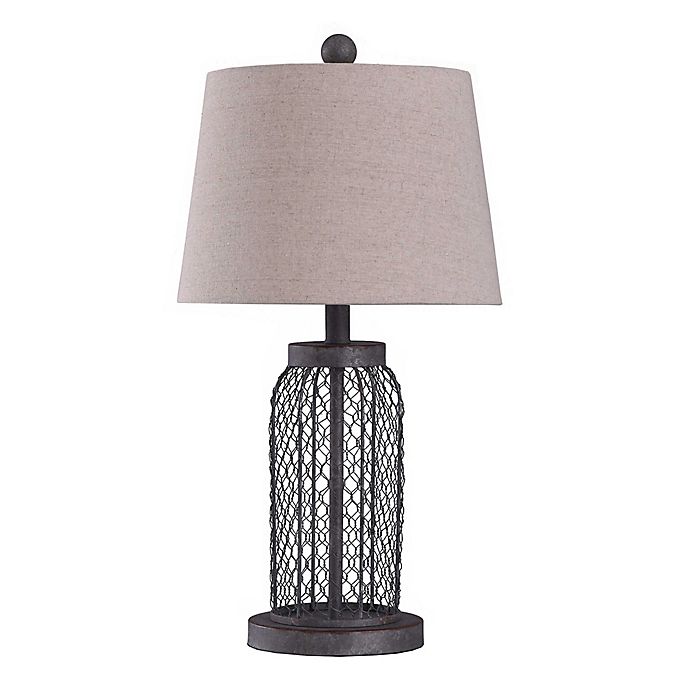 Baiter En Wire Table Lamp With, Bed Bath And Beyond Light Shades