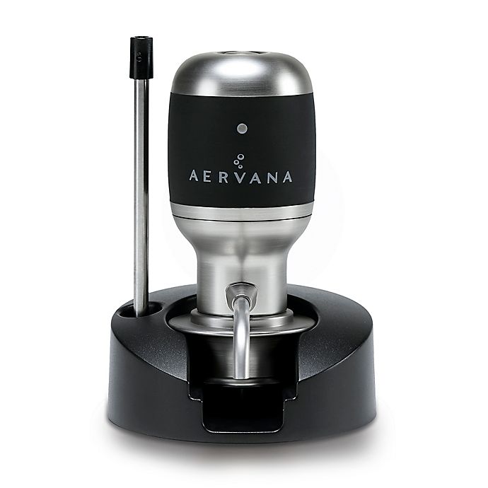 Aervana Original 1-Touch Luxury Wine Aerator in Brushed Nickel