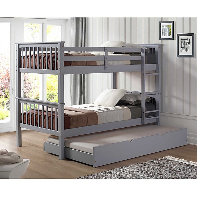 Forest Gate Solid Wood Twin Bunk Bed, Seneca Twin Over Full Bunk Bed