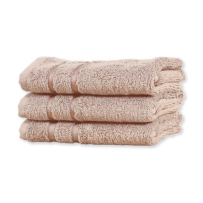 Cariloha® Turkish Cotton/Viscose Blend 3-Piece Hand Towel Set in Blush