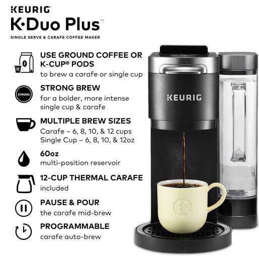 Keurig K Duo Plus Coffee Maker With Single Serve K Cup Pod Carafe Brewer Bed Bath Beyond