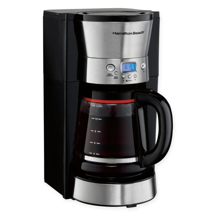 NEW BLACK Hamilton Beach 12 Cup Programmable Brew Options Coffee Maker 49615 LH 