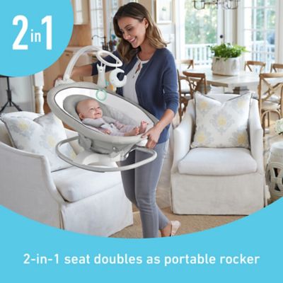 graco sense2soothe baby swing with cry detection technology in sailor