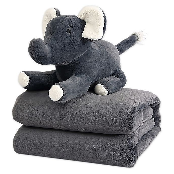 Therapedic® 6 lb. Kids Weighted Blanket with Elephant Plush Toy in Grey