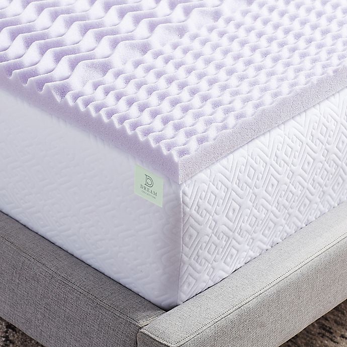 Dream Collection™ 2-Inch 5-Zone Lavender Foam Twin Mattress Topper in Purple