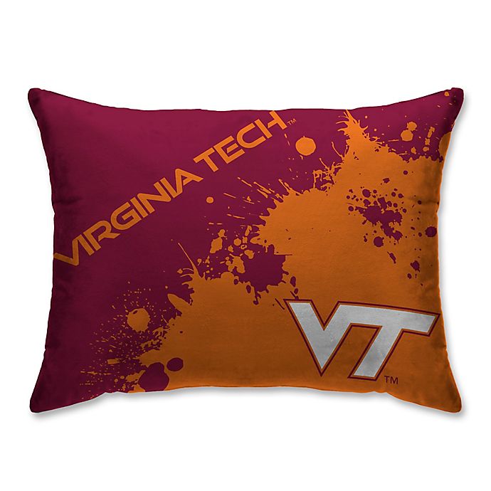 Virginia Tech University Splatter Print Microfiber Bed Pillow