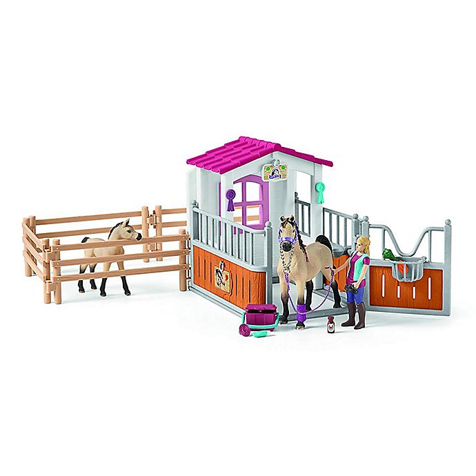 Schleich Horse Stall With Arab Horses, Horse Stall Twin Beds