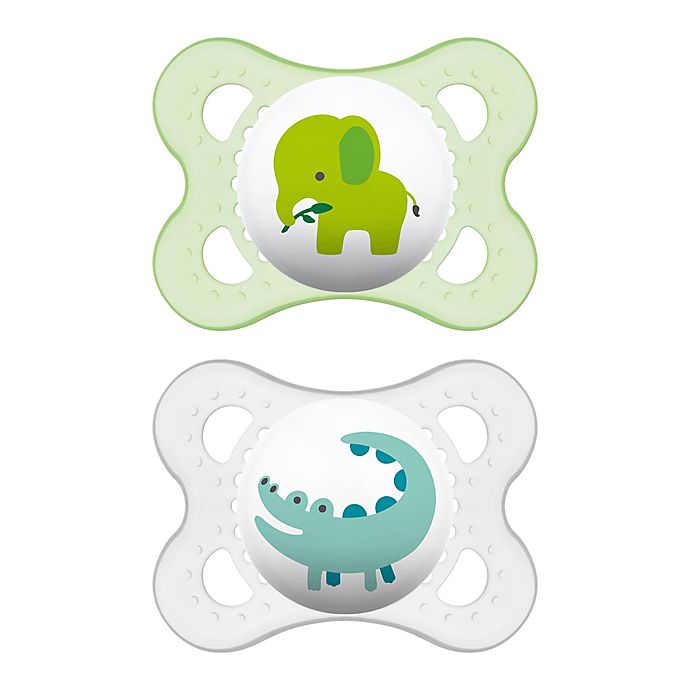 MAM Animals 3 Piece Orthodontic Pacifier with Clip Value Pack  0-6 Months 