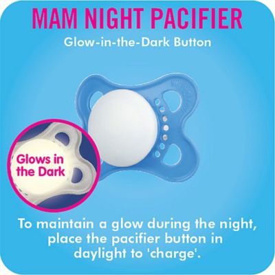 mam night glow in the dark soother