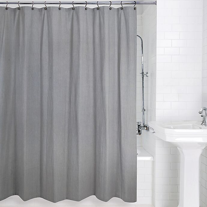 Washed Cotton Shower Curtain, Canvas Shower Curtain Uk