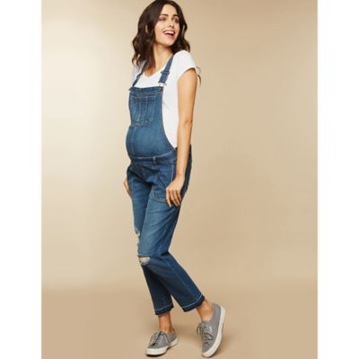 motherhood maternity denim overalls