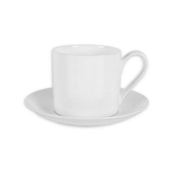 Nevaeh White® by Fitz and Floyd® Grand Cups and Saucers in White (Set of 6)