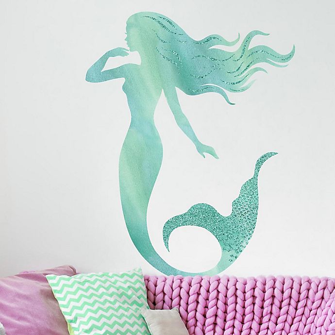 RoomMates® Glitter Mermaid Peel & Stick Giant Wall Decals