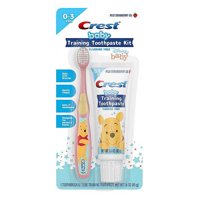Crest® Training Baby Fluoride Free Toothpaste Kit in  Mild Strawberry Gel