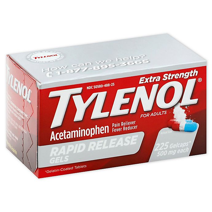 Tylenol® Acetaminophen 225-Count 500 mg Extra Strength Rapid Release Gelcaps