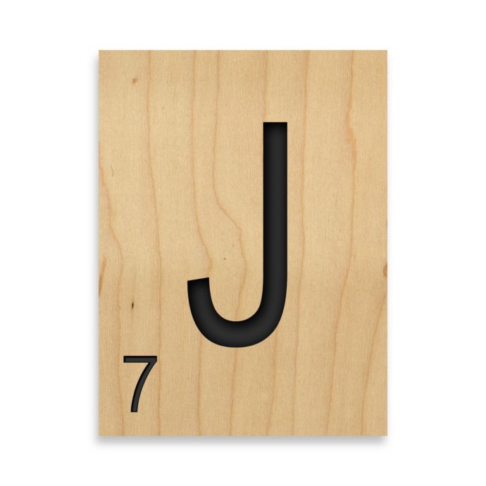 Alphabet Tile Plaque Letter J 