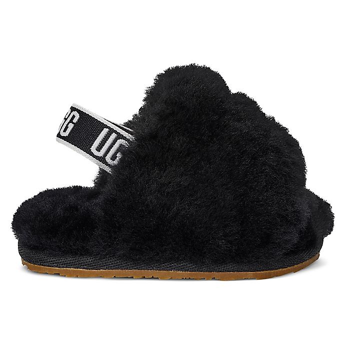 UGG® Fluff Strap Sandal in Black