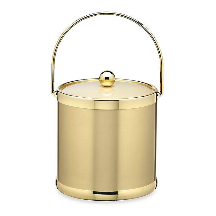 Kraftware™ Americano Brushed Brass 3-Quart Ice Bucket with Bale Handle
