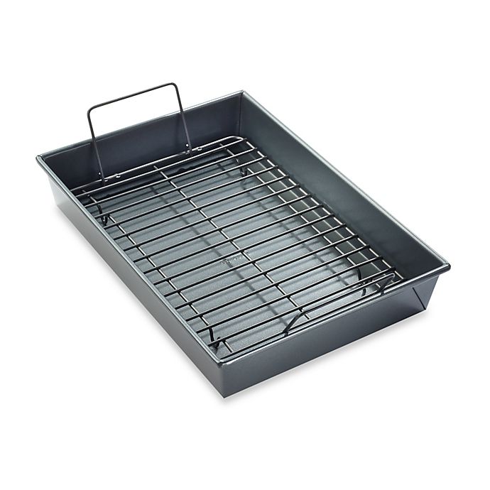 Chicago Metallic™ Professional Roaster and Rack with Armor-Glide Coating
