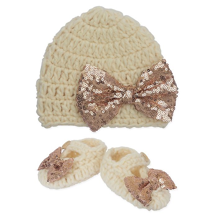 So'Dorable 2-Piece Beanie and Bootie Set in Ivory