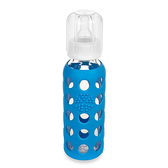 Lifefactory® 9 oz. Glass Baby Bottle w/Silicone Sleeve in Ocean