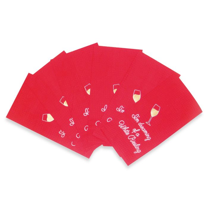 White Reisling Kitchen Towel (Set of 6) Bed Bath & Beyond