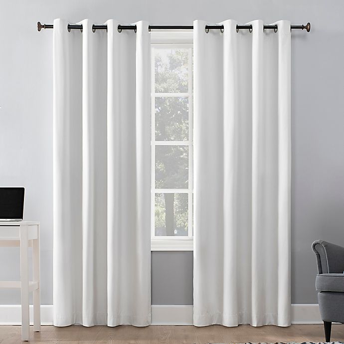 Sun Zero® Duran 63-Inch Grommet 100% Blackout Window Curtain Panel in White (Single)