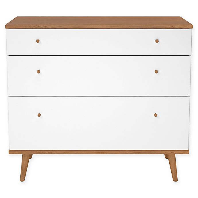 Midtown Concept™ Mid-Century 3-Drawer Dresser in White