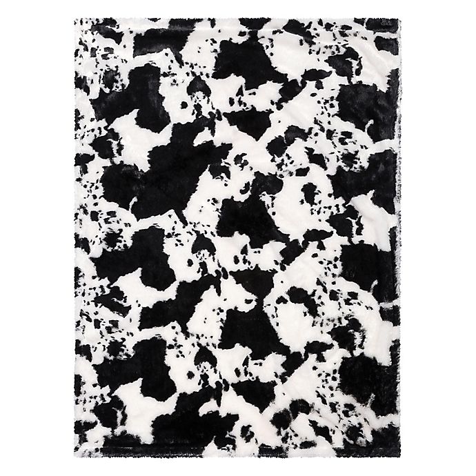 Trend Lab® Cow Print Receiving Blanket in Black/White