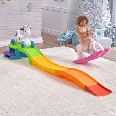 step2 unicorn up and down roller coaster plastic ride on for kids