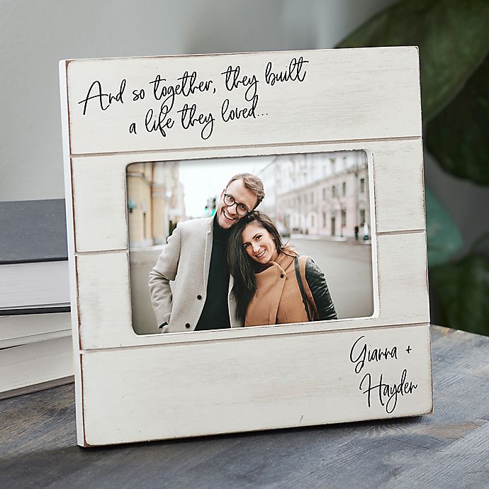 Personalized Together They Built A Life Shiplap Picture Frame