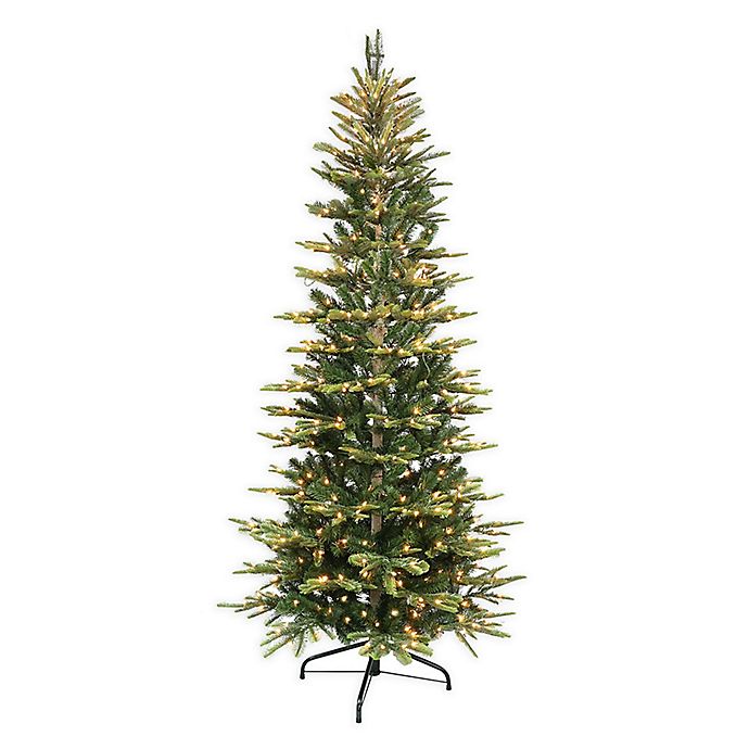 Puleo International® 6.5-Foot Slim Aspen Fir Artificial Christmas Tree w/ Clear Lights