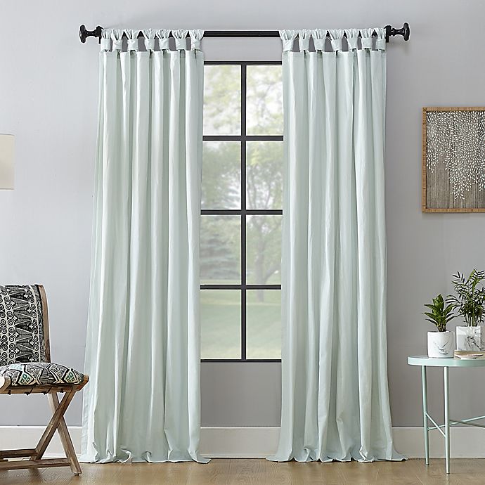 Archaeo® Washed Cotton 63-Inch Tab Top Window Curtain Panel in Seafoam (Single)