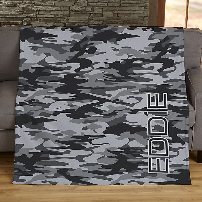 Various Colors Camouflage Fleece Throw 50 x 60 Rounded Corners 
